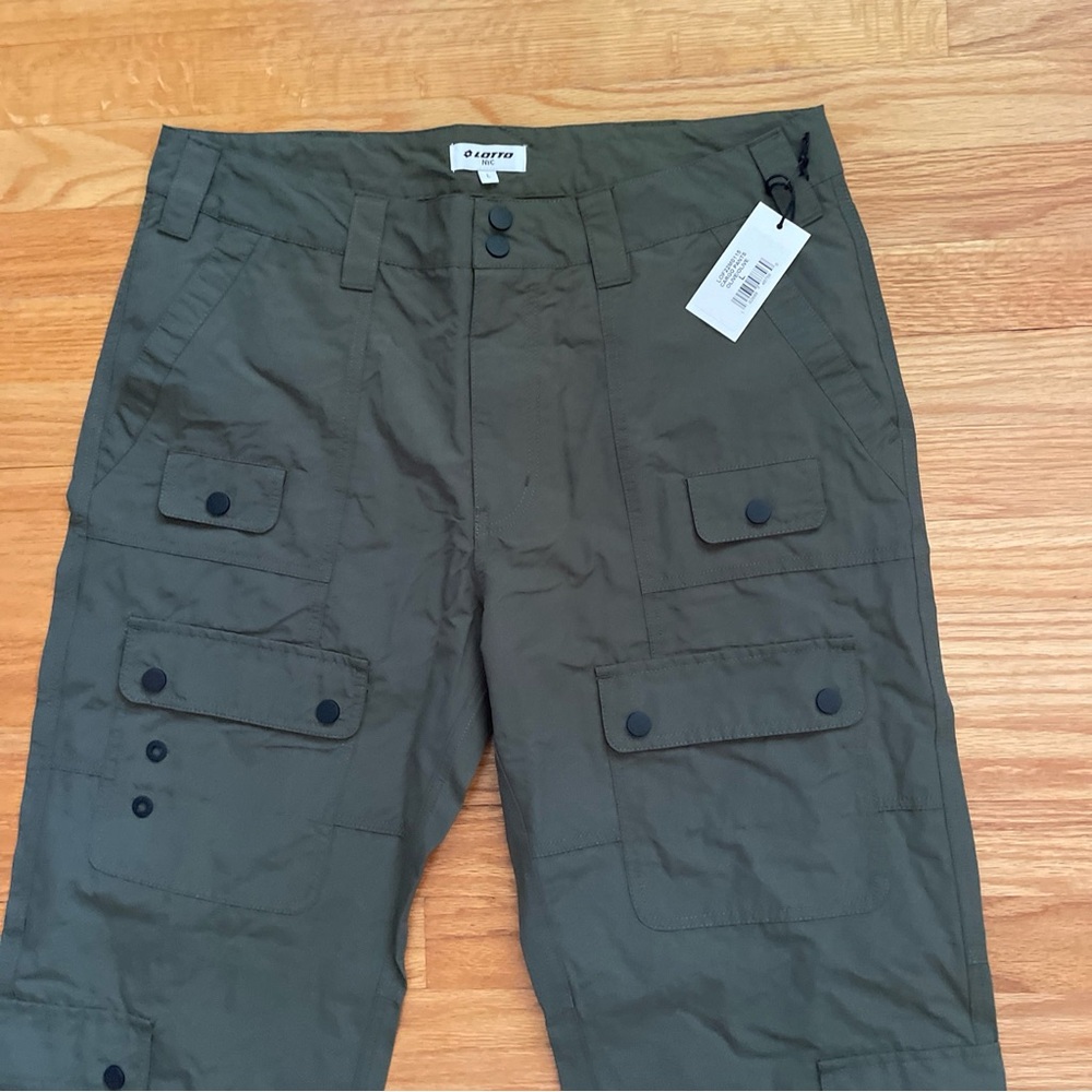 Lotto Cargo Pants Mens Size L Green Zip Legs - Picture 4 of 8